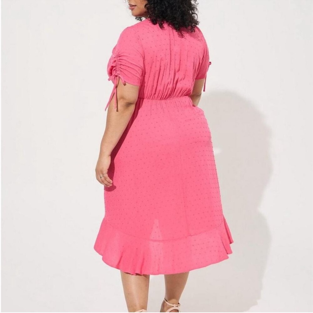 Torrid Pink Wrap Dress - Picture 5 of 14